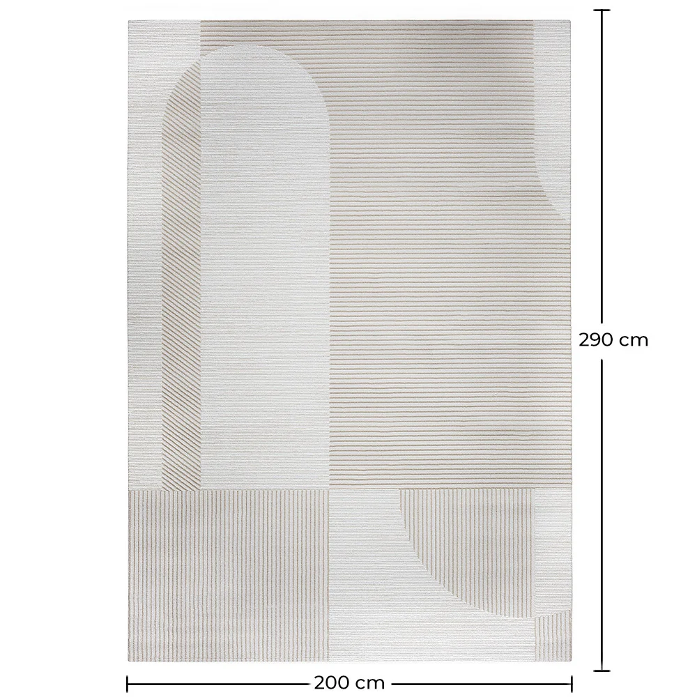 Grande Tappeto dal Design Contemporaneo e Moderno - Beige (290x200 cm) - Spere image 10