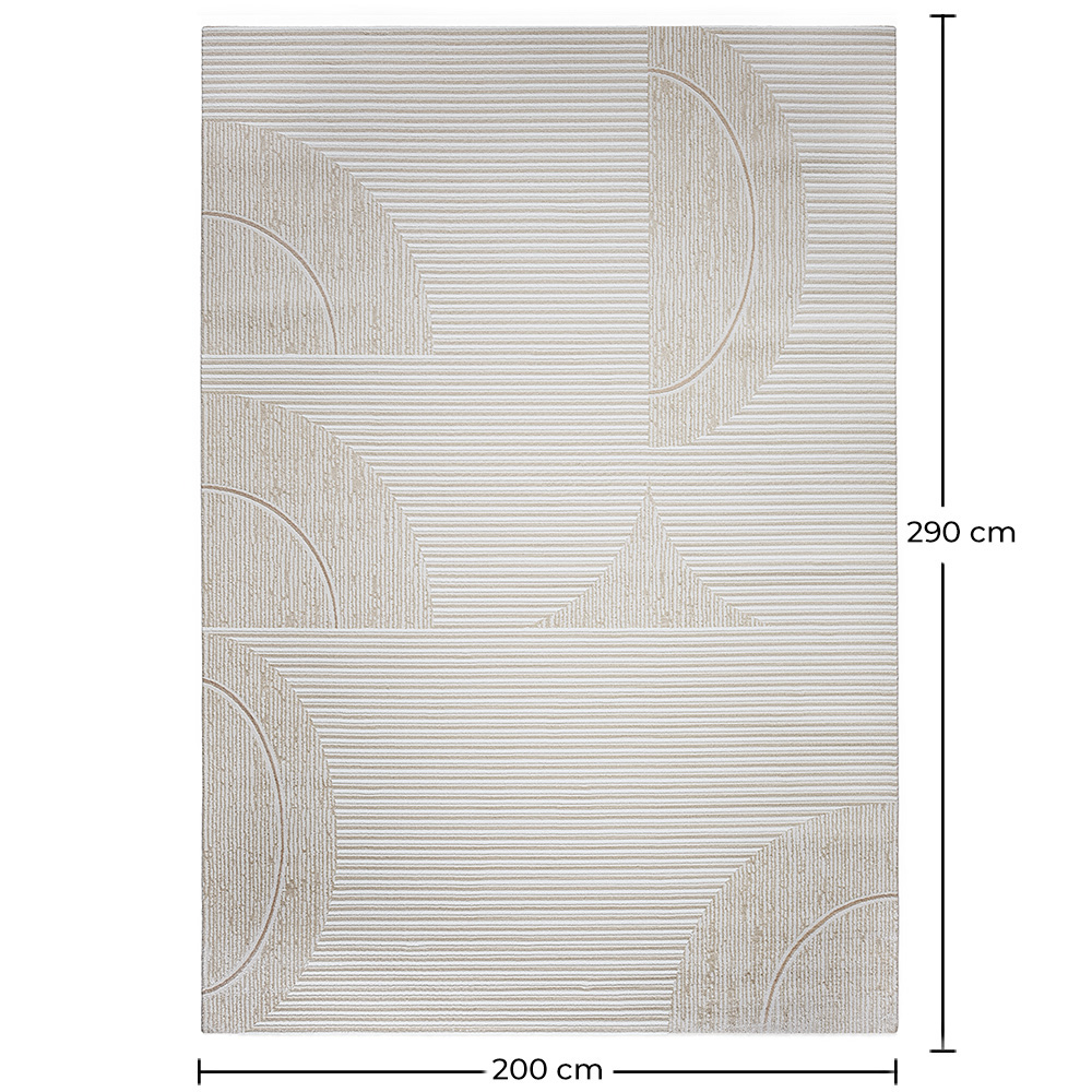 Grande Tappeto dal Design Contemporaneo e Moderno - Beige (290x200 cm) - Urma image 10