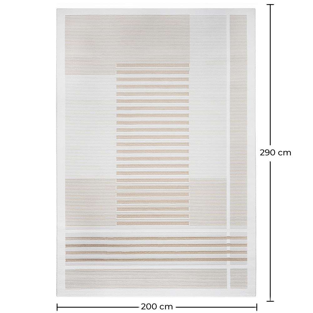 Grande Tappeto dal Design Contemporaneo e Moderno - Beige (290x200 cm) - Verla image 10