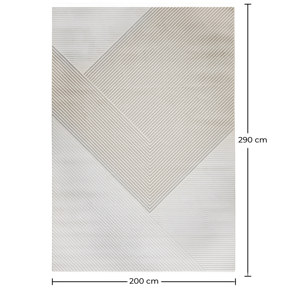 Grande Tappeto dal Design Contemporaneo e Moderno - Beige (290x200 cm) - Escara image 10