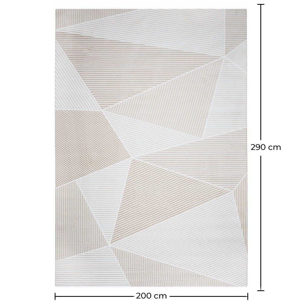 Grande Tappeto dal Design Contemporaneo e Moderno - Beige (290x200 cm) - Cerna image 10