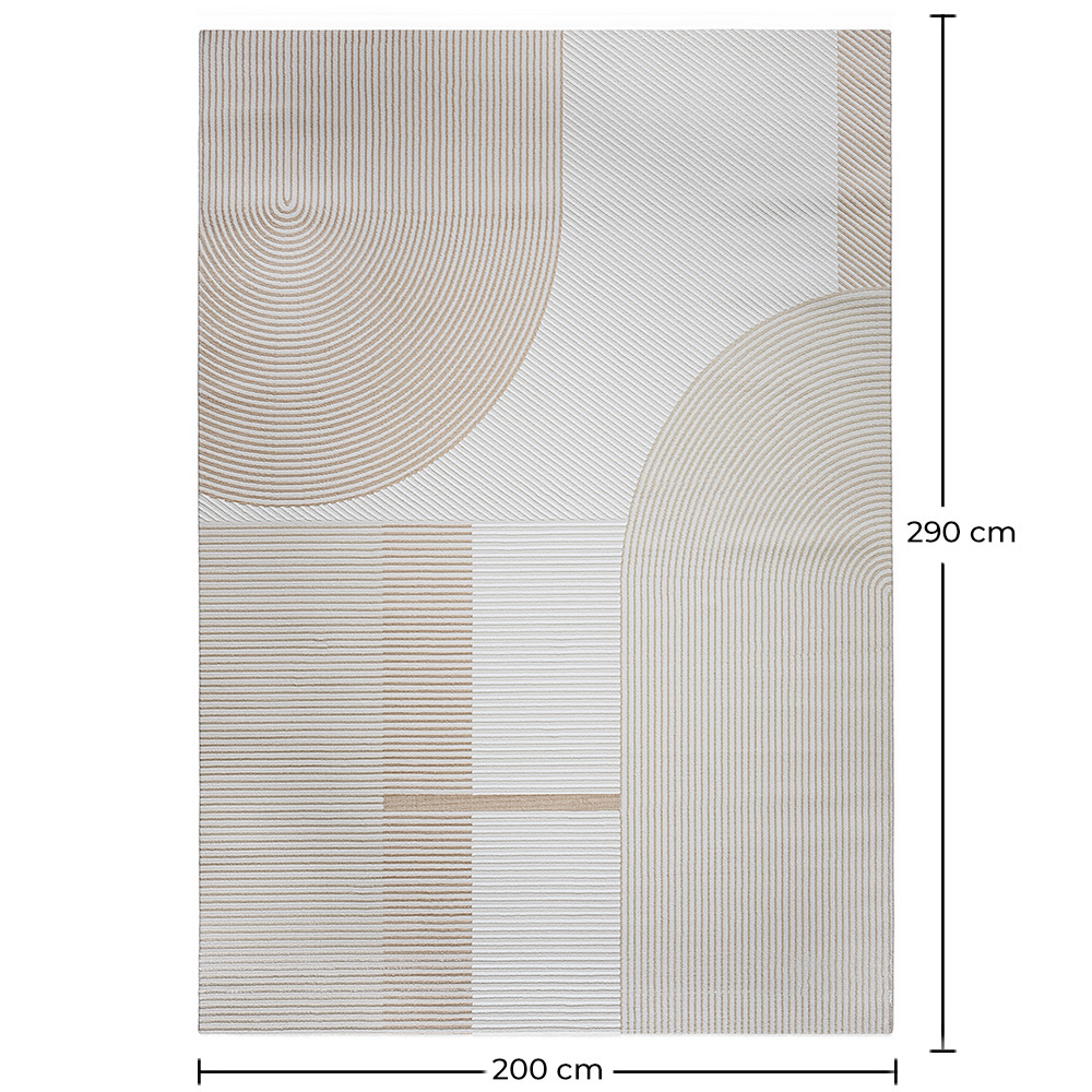 Grande Tappeto dal Design Contemporaneo e Moderno - Beige (290x200 cm) - Lubida image 10