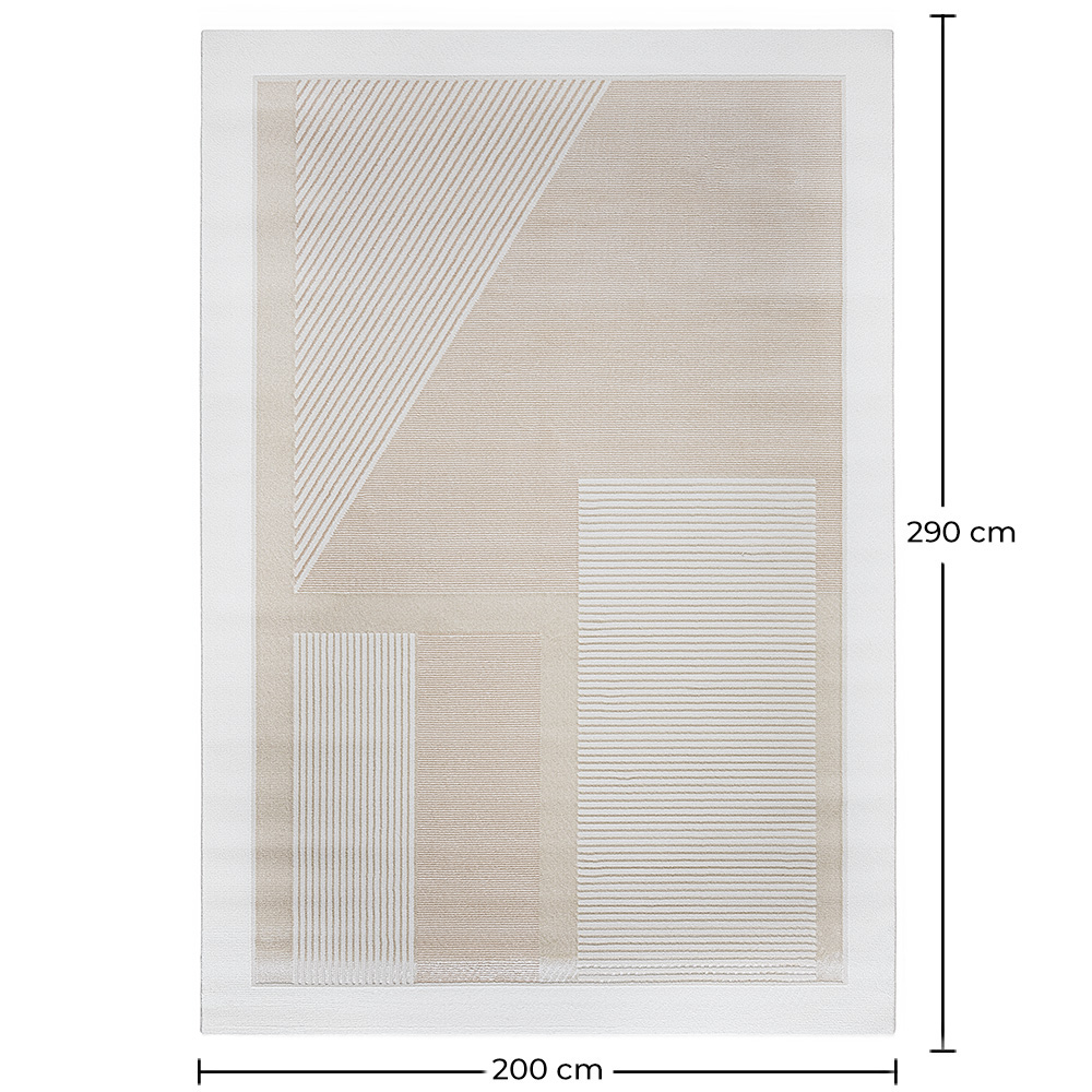 Grande Tappeto dal Design Contemporaneo e Moderno - Beige (290x200 cm) - Terna image 10