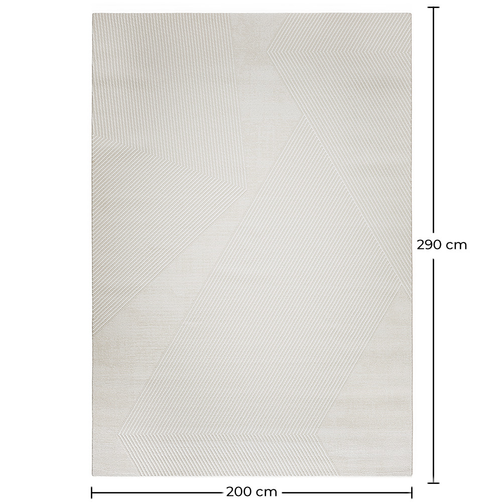 Grande Tappeto dal Design Contemporaneo e Moderno - Beige (290x200 cm) - Rivola image 10