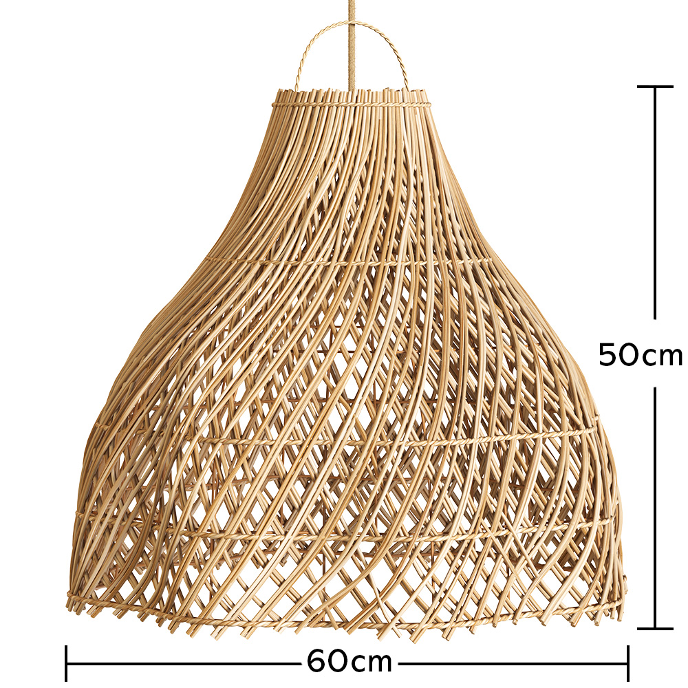 Lampada a Sospensione in Rattan Stile Boho - Rodric image 10