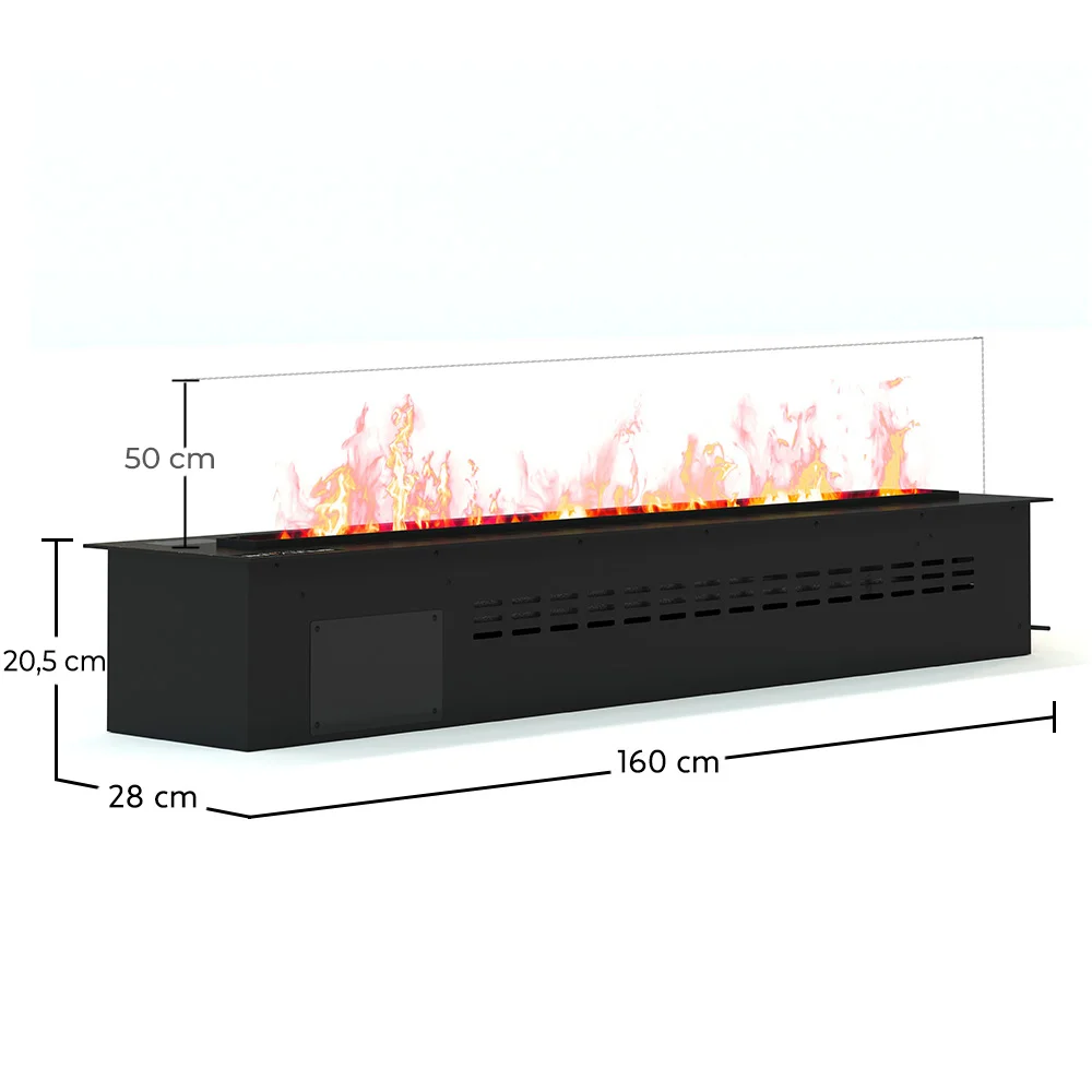 Caminetto Elettrico Decorativo con Fiamma di Vapore d'Acqua - 160CM image 10