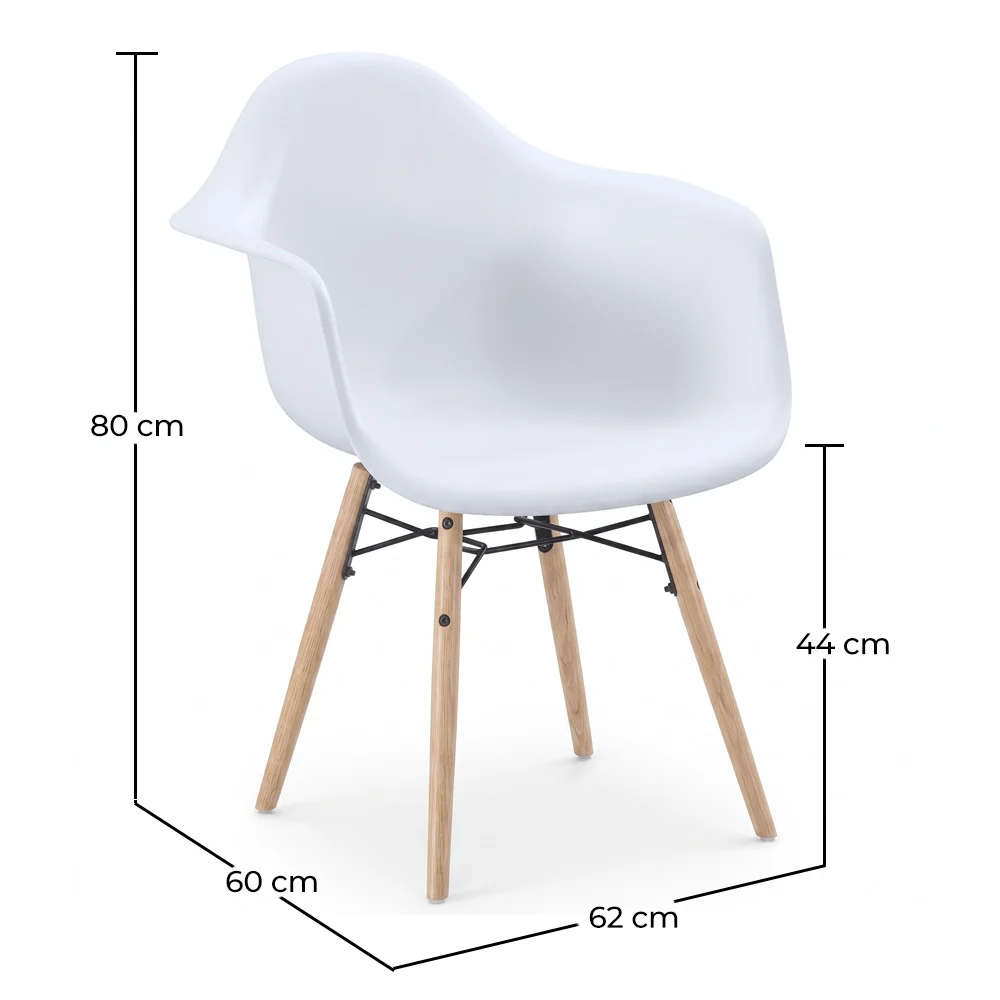 Sedia da Pranzo Design Scandinavo - Gambe in Legno - Nordika image 10