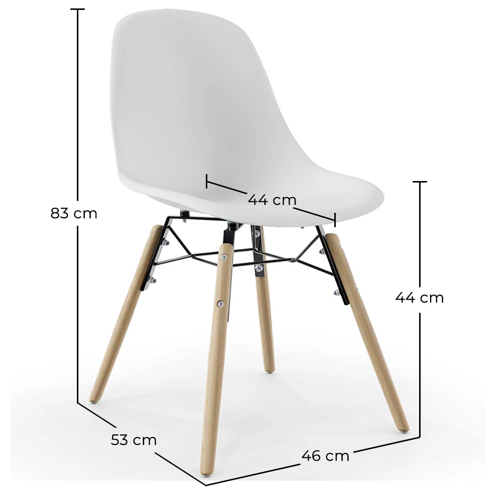 Sedia da Pranzo - Design Scandinavo - Gambe in Legno - Set di 2 - Skögur image 10