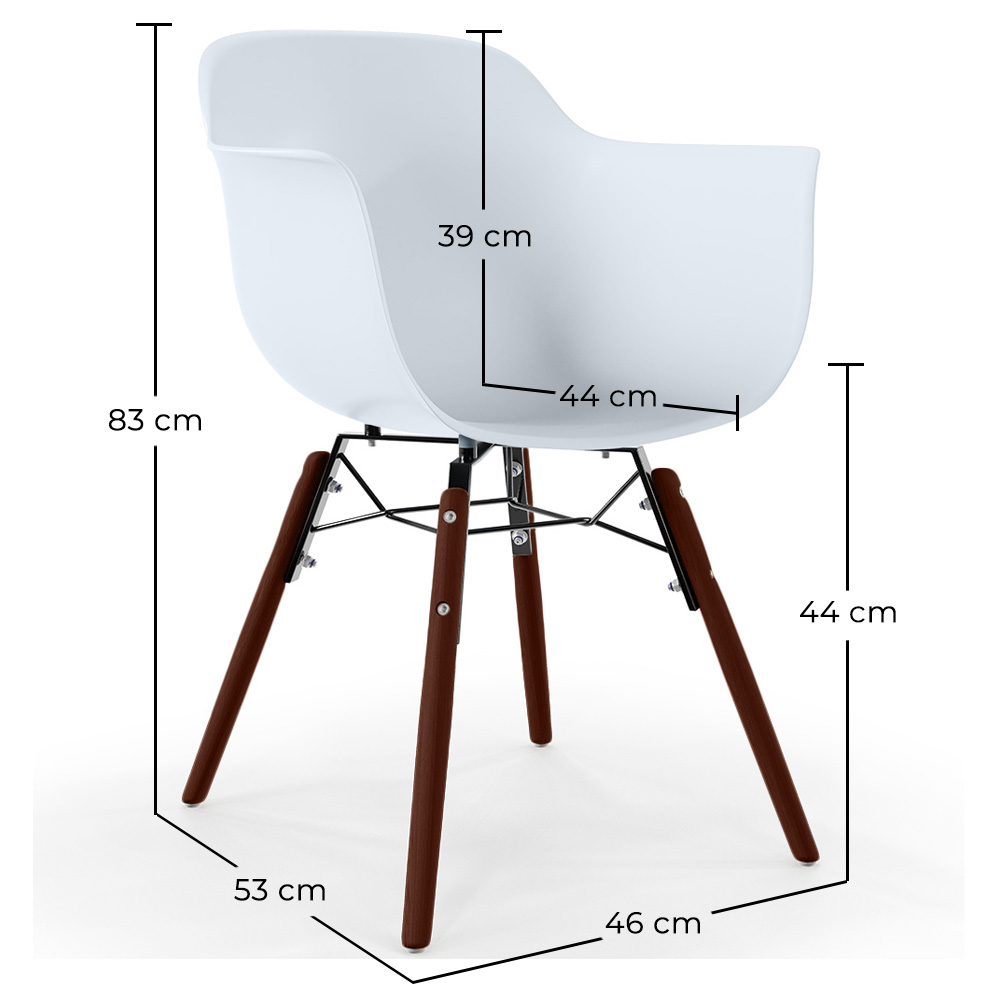 Sedie da Pranzo - Design Scandinavo - Gambe in Legno Scuro - Nordika image 10