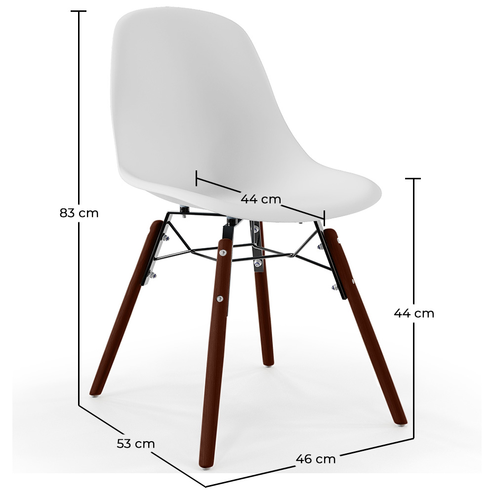 Sedie da Pranzo - Design Scandinavo - Gambe in Legno Scuro - Set di 2 - Skögur image 10