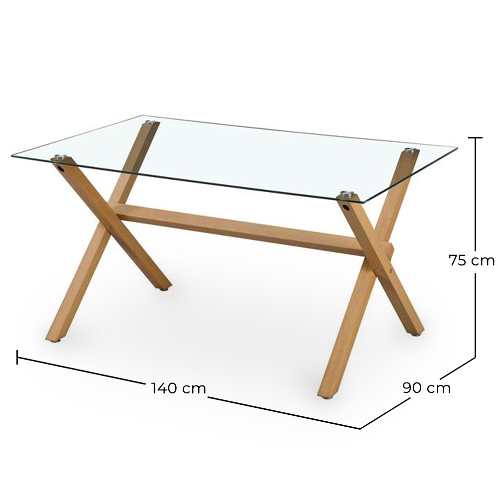 Tavolo da Pranzo Rettangolare - Design Scandinavo - 6 Posti - Tesfa image 10