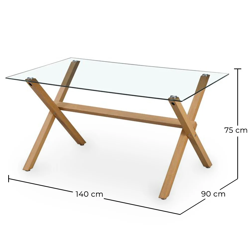 Tavolo da Pranzo Rettangolare - Design Scandinavo - 6 Posti - Tesfa image 10