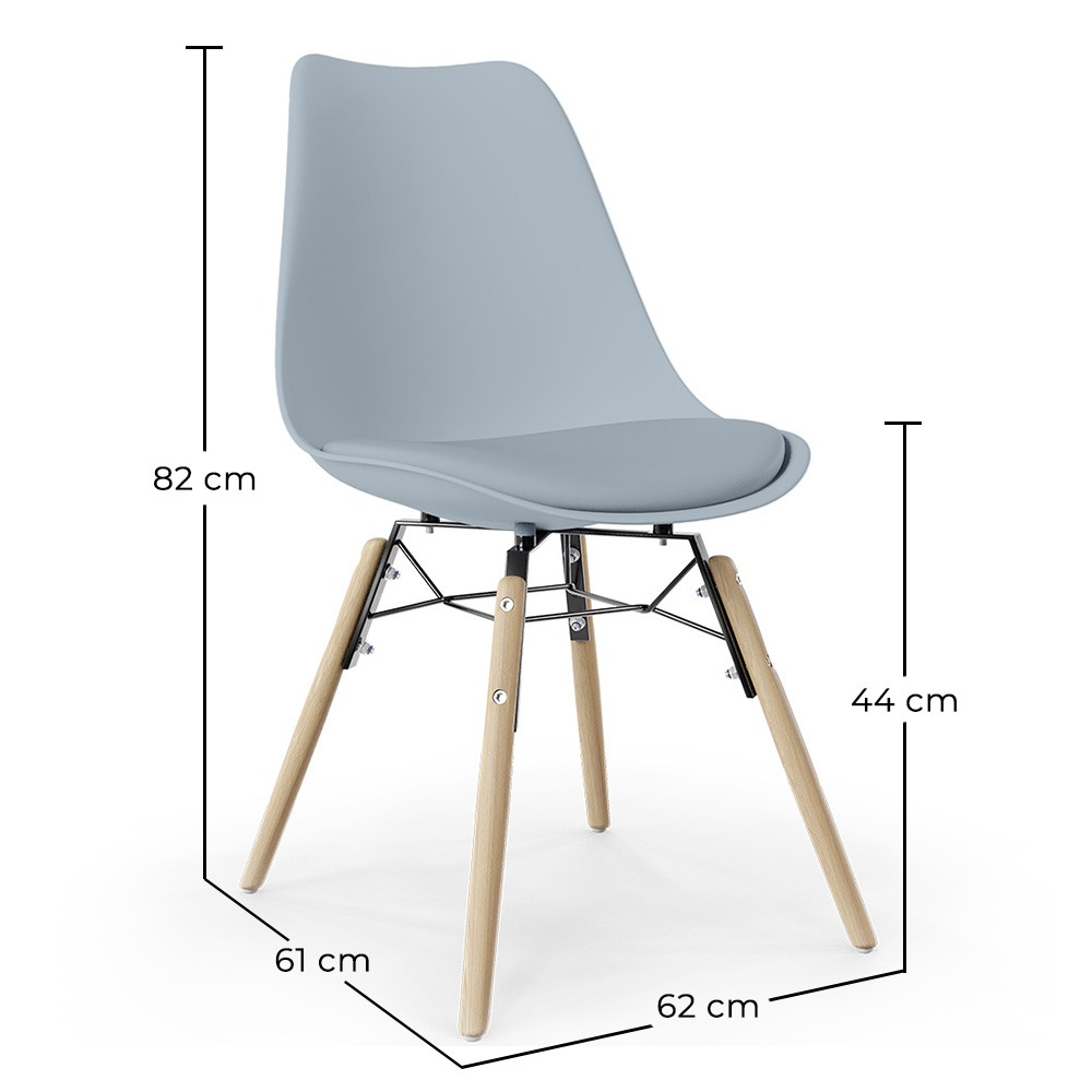 Sedia da Pranzo con Cuscino - Design Scandinavo e Gambe in Legno - Skögur image 10