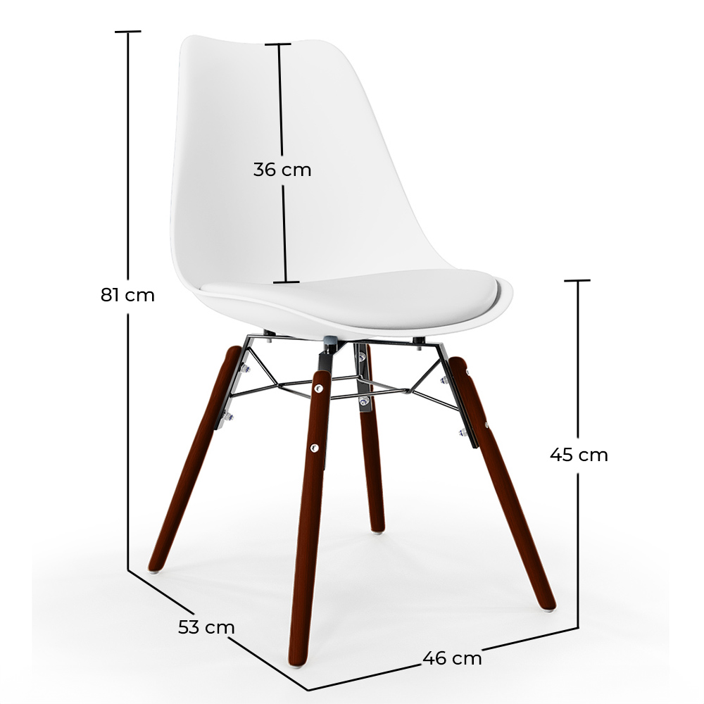 Sedia da Pranzo con Cuscino - Design Scandinavo e Gambe in Legno Scuro - Skögur image 10