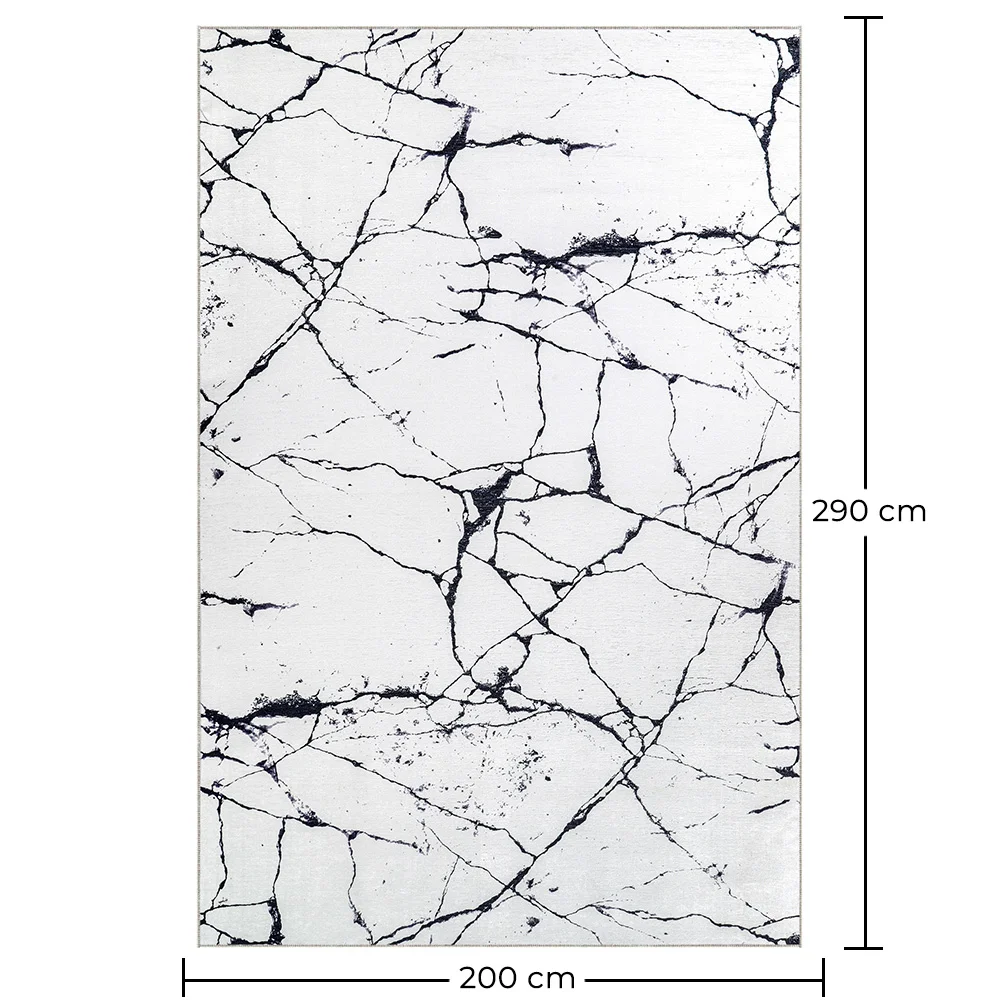 Grande Tappeto dal Design Moderno Effetto Marmo - (290x200 cm) - Calico image 10