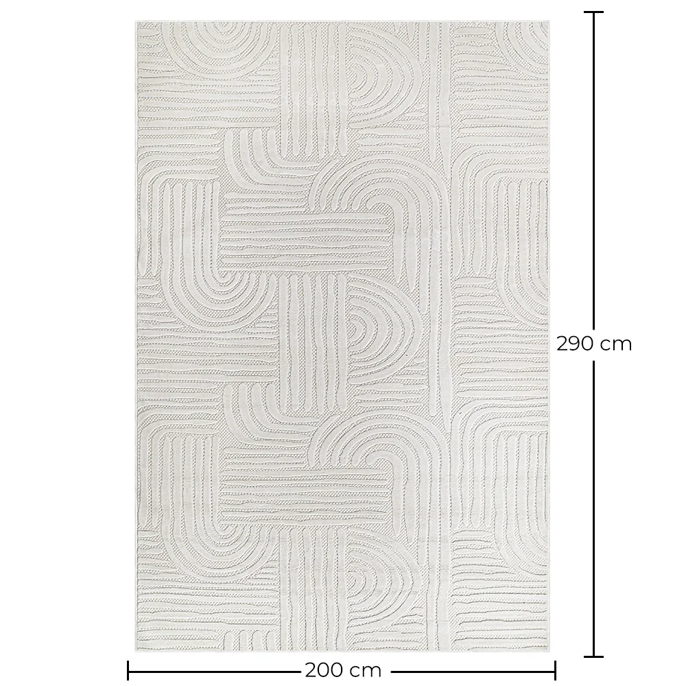 Grande Tappeto dal Design Contemporaneo e Moderno - Beige (290x200 cm) - Arcus image 10