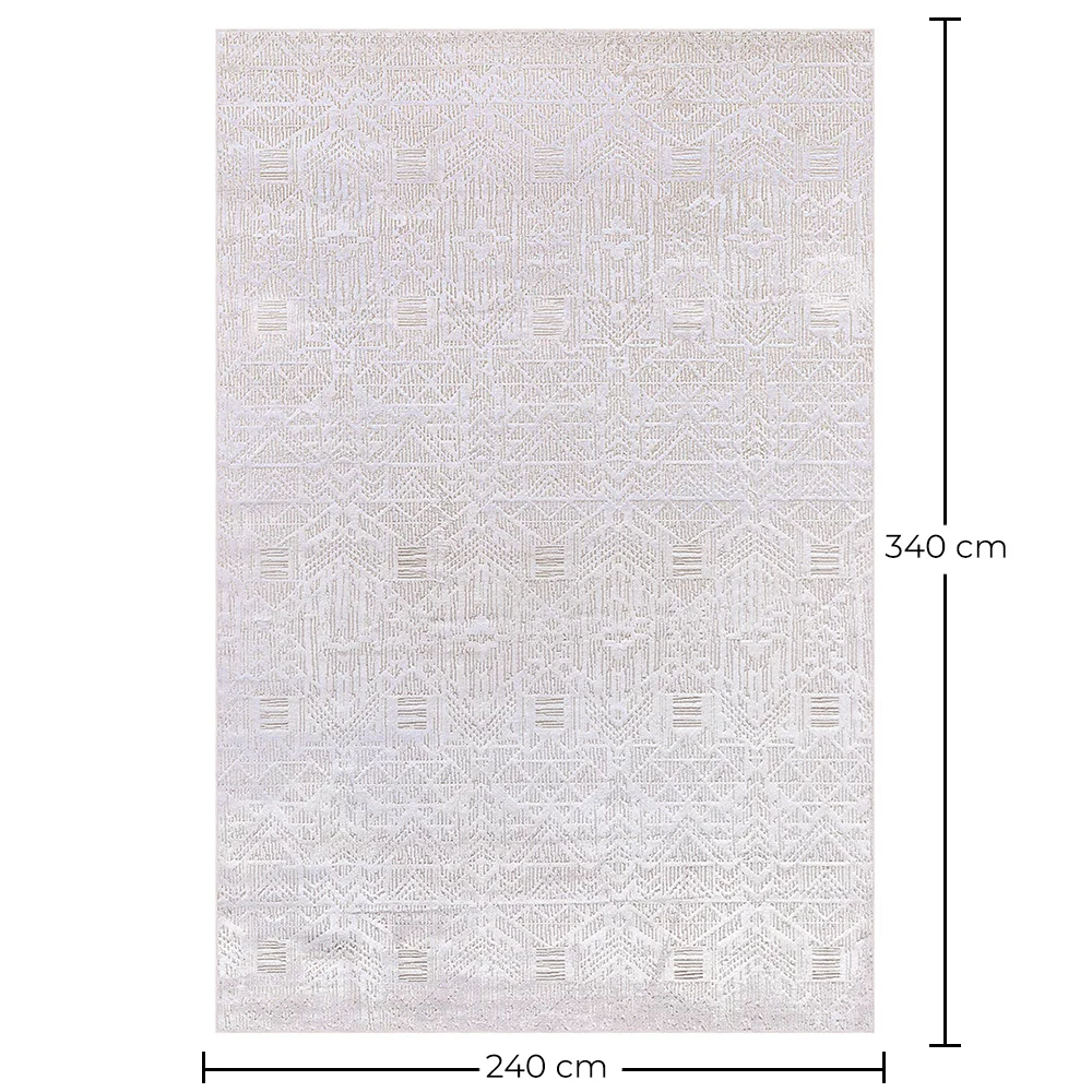 Grande Tappeto dal Design Contemporaneo e Moderno - Beige (240x 340 cm) - Pomona image 10