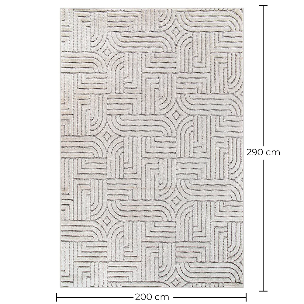 Grande Tappeto dal Design Contemporaneo e Moderno - Beige (290x200 cm) - Rosella image 10