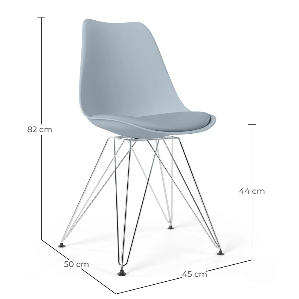 Sedia da Pranzo con Cuscino - Design Scandinavo e Gambe in Metallo - Skögur image 10