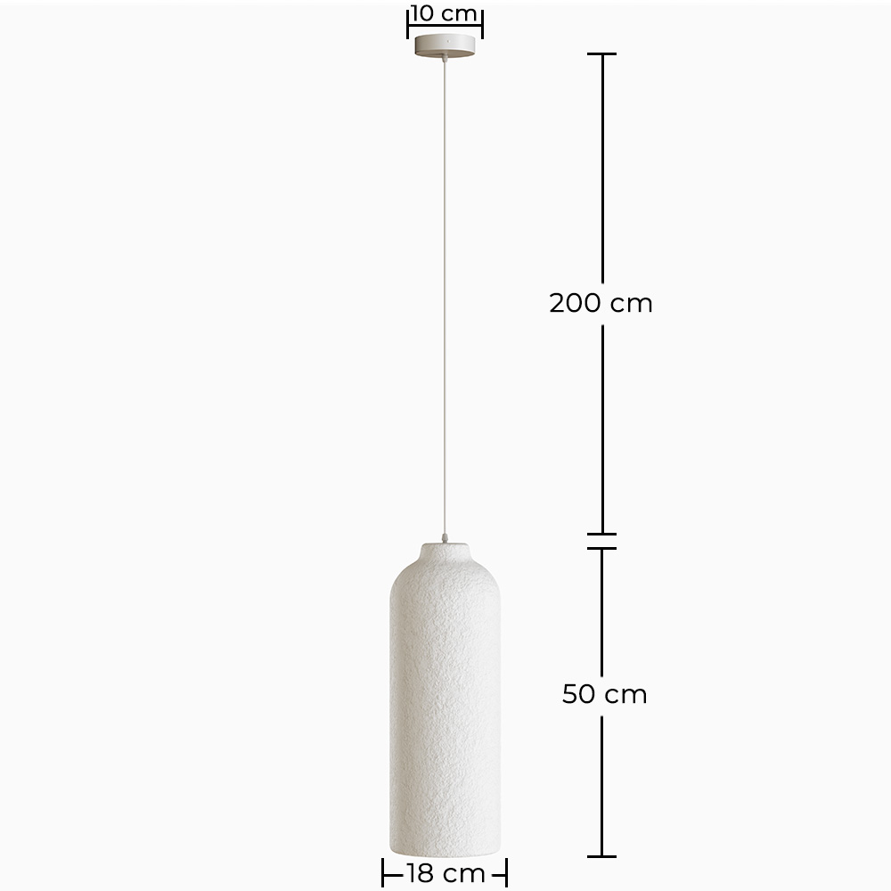 Lampada a sospensione - Design minimalista - Finitura effetto pietra - Sinur III image 10