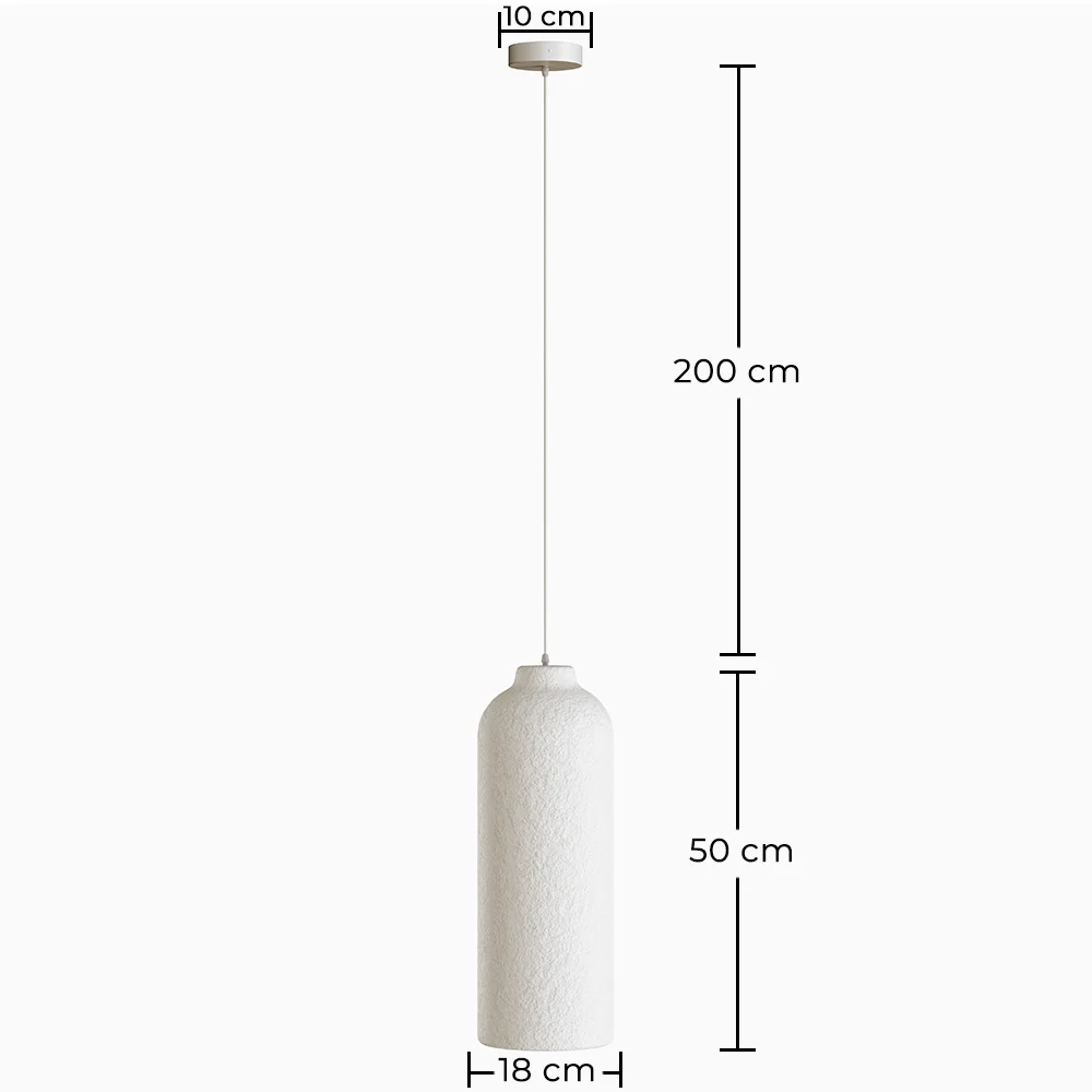 Lampada a sospensione - Design minimalista - Finitura effetto pietra - Sinur III image 10