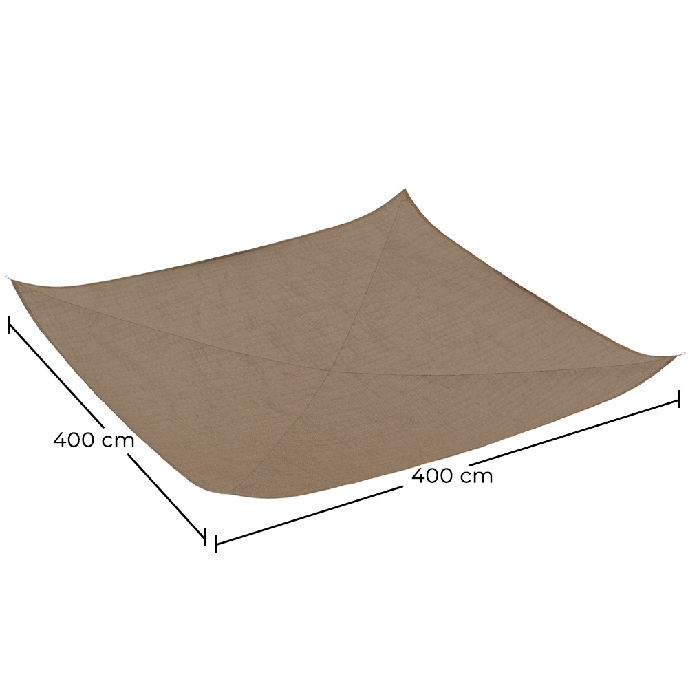 Tenda in fibra di cocco 4x4M - Vela ombreggiante 100 % Naturale image 10