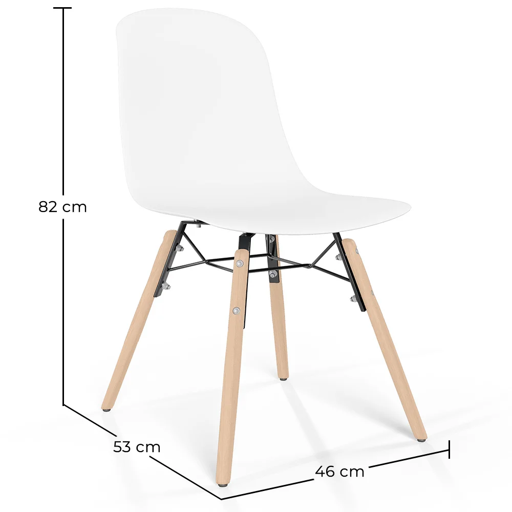 Sedia da pranzo con gambe in legno naturale – Stile moderno e funzionalità -Broly image 10
