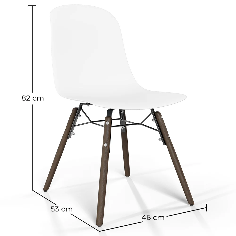 Sedia da pranzo con gambe in legno scuro – Stile moderno e funzionalità - Broly image 10