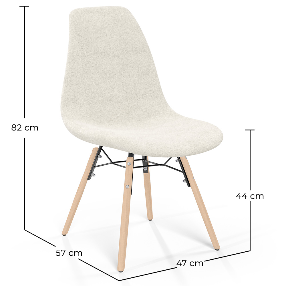 Sedia da pranzo scandinava imbottita in bouclé – Da pranzo o scrivania - Skögur image 10