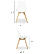 Lotto di 2 Sedie Denisse design scandinavo image 10