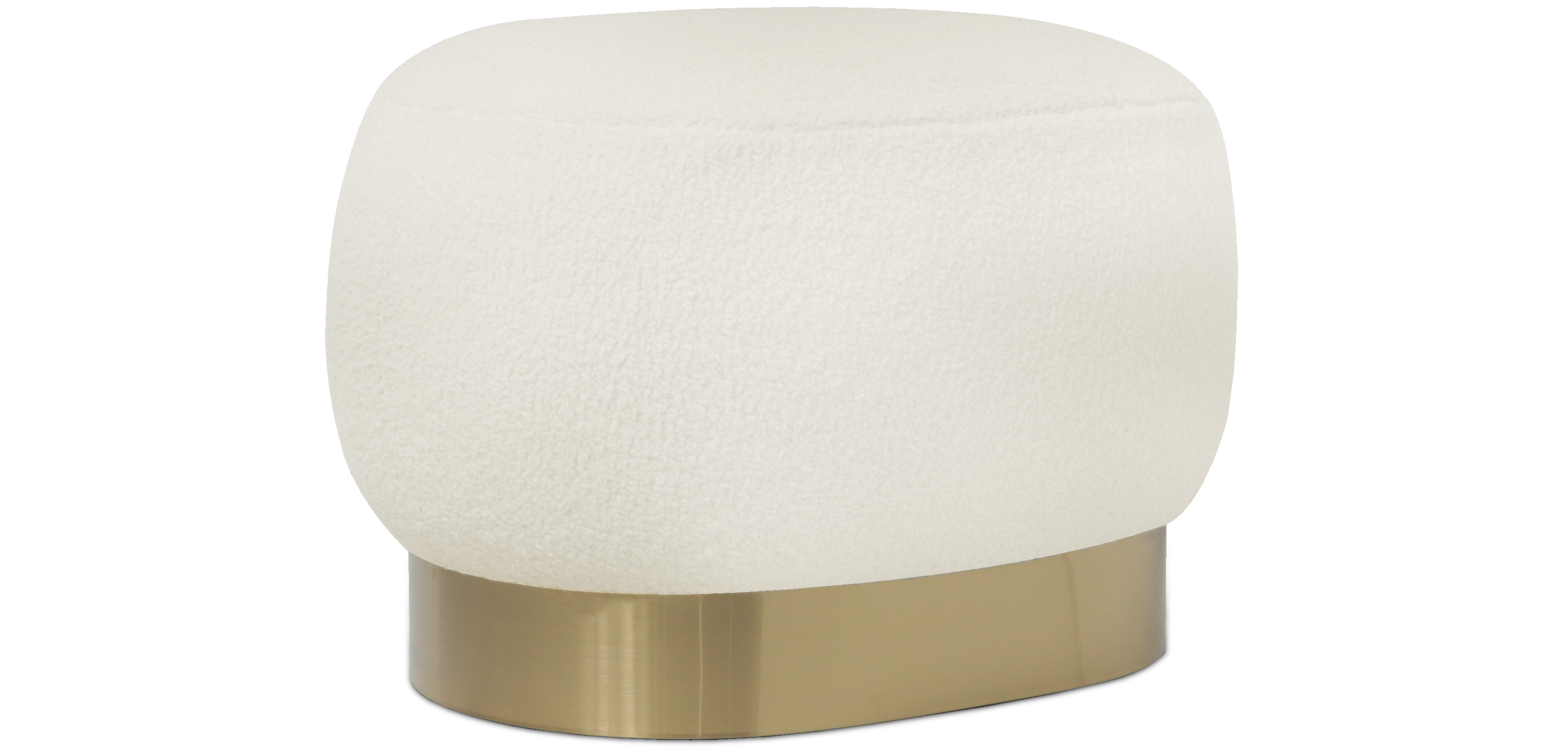 Pouf Sgabello - Bouclé Bianco - Luxe