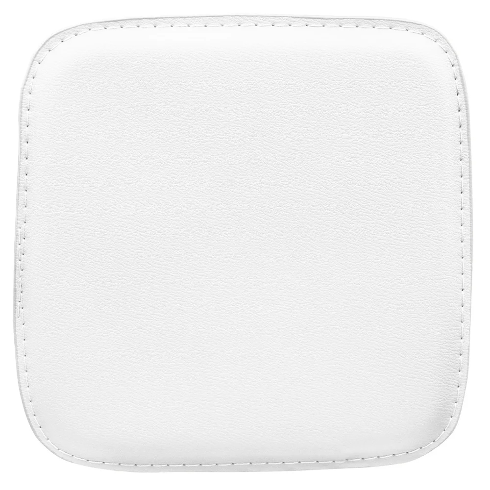 Cuscino Per Sgabello Da Bar Quadrato In Lino Grigio Scuro 38x35x5 Cm - Schiuma Ad Alta Densità, Fondo Antiscivolo Con Cinghie, Fodera Rimovibile