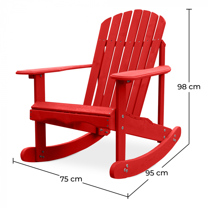 Cuscino per sedia da patio Adirondack con schienale alto cinghie di  fissaggio, Cuscino per sedia a dondolo - Costway