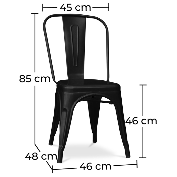 Pack Tavolo da pranzo - Design industriale 150cm + Confezione di 6 sedie da  pranzo - Design industriale - Hairpin Stylix