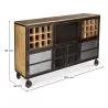 Cantinetta per vino con ruote - Design industriale - Avara image 7