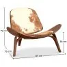 Poltrona di Design - Stile Scandinavo - Rivestita in Pony - Lucy image 7