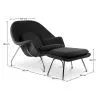 Poltrona di Design con Poggiapiedi - Rivestimento in Tessuto - Womb image 7