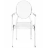 Set di 4 Sedie da Pranzo - Trasparente - Design con Braccioli - Arthur image 7
