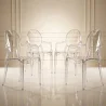 Set di 4 Sedie da Pranzo - Trasparente - Design con Braccioli - Arthur image 7