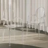 Set di 4 Sedie da Pranzo - Trasparente - Design con Braccioli - Arthur image 7