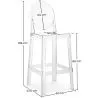 Sgabello da bar con schienale - Design trasparente - 65cm - Victoria Queen image 7