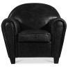 Poltrona con braccioli - Rivestita in pelle - Club image 7