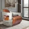 Poltrona di design con braccioli - Rivestita in pelle - Lounge image 7