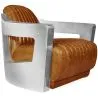 Poltrona di design con braccioli - Rivestita in pelle - Lounge image 7