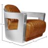 Poltrona di design con braccioli - Rivestita in pelle - Lounge image 7