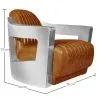 Poltrona di design con braccioli - Rivestita in pelle - Lounge image 7