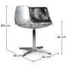 Sedia lounge - Sedia di design - Pelle e metallo - Cognac image 7