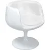 Sedia da salotto - Sedia di design bianca - Rivestita in pelle - Ginevra image 7