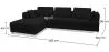 Chaise longue con 3 posti - Rivestimento in tessuto - Boretti image 7
