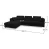Chaise longue con 3 posti - Rivestimento in tessuto - Boretti image 7